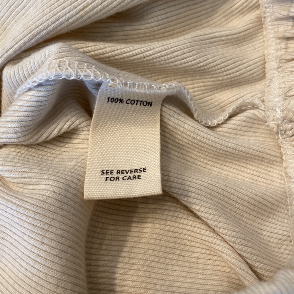 Gilded Intent Cream Ribbed Notch-Neck Tank Top - Picture 9 of 14